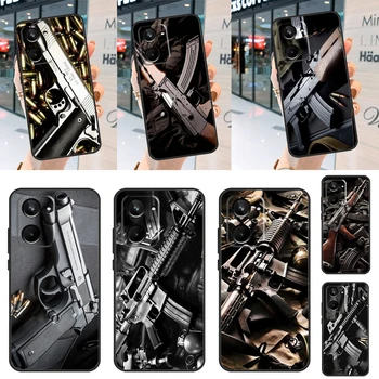 Gun BUllets AK47 Пистолет за Realme C30 C11 C15 C21Y C25 C33 C35 C55 GT Neo 3T 2T 5 3 8 9 10 11 Pro Plus калъф за телефон