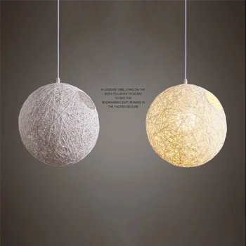 3X ратан и топка полилей индивидуално творчество сферичен ратан гнездо абажур 20 см 3