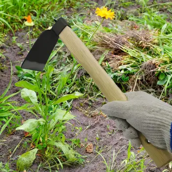 Градинарска мотика 15inch разхлабване на почвата градинарство инструмент с ергономична дръжка плевел отстраняване за задния двор копаене двор бонсай цвете