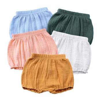 Лятна колекция Детска голяма PP шорти Хлебни панталони плътен цвят ластик средна талия детски печатни шорти