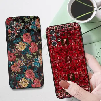 Персийски килим цветен модел телефон случай за Samsung S22 S22Ultra S30 S21 S10 E Plus Ultra Fe Lite S9Plus Shell силиконов капак