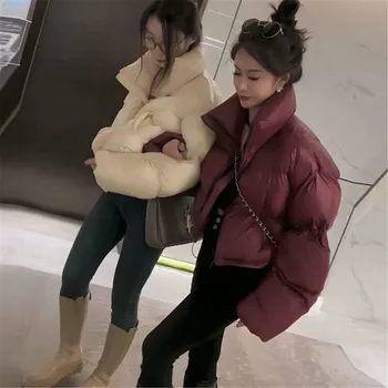 Мода Зима твърди върхове Есен хлабав случайни яке жени суитчър цип нагоре жени корейски стил сива врана улично облекло черно