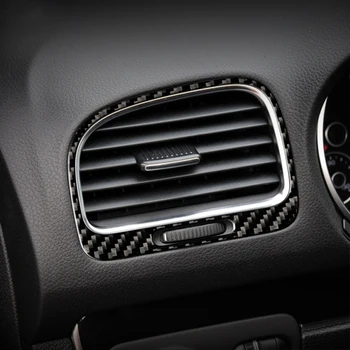 2Pcs въглеродни влакна кола въздух вентилационен отвор изход капак подстригване стикери за VW Volkswagen Golf 6 GTI R MK6 2008-2012 4