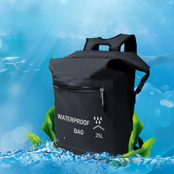 25L водоустойчива суха чанта Туристически раници Плажно плуване Рафтинг пакет за съхранение Чувал Гребане Каякинг Гмуркане Спортна чанта