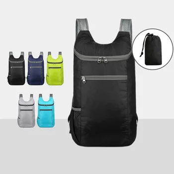 Ultralight сгъваема външна чанта за колоездене Туризъм Пазаруване Къмпинг раница Knapsack Спорт сгъваем пакет за пътуване Daypack Мъже Жени 0