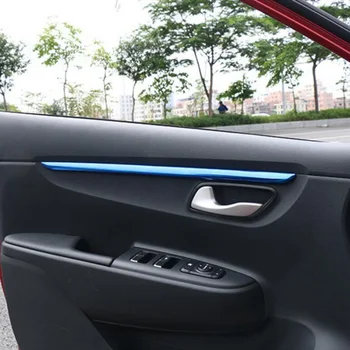За Kia Rio 4 X-line 2018 2019 ABS матирана вътрешна врата лента покритие модлинг подстригване декорация стикер интериор аксесоари за кола 0