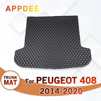 Автомобилна стелка за багажник за PEUGEOT 408 2014 2015 2016 2017 2018 2019 2020 Персонализирани аксесоари за кола Авто интериорна декорация