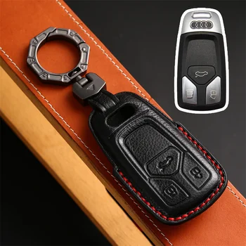 Car Remote Key Case Cover Shell За Audi A4 B9 A5 A6 8S 8W Q5 Q7 4M S4 S5 S7 TT TTS TFSI RS Протектор Fob Keyless
