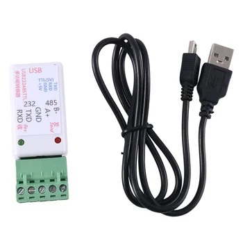 3 In1 USB 232 485 TO RS485 / USB TO RS232 / 232 TO 485 конвертор адаптер Ch340 W / LED за WIN7, Linux PLC контрол на достъпа