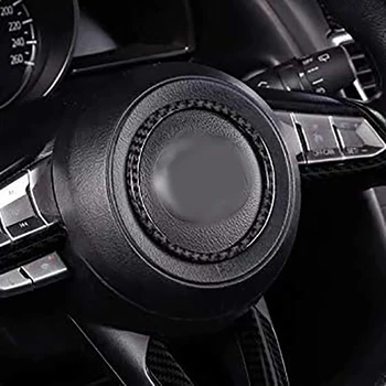Carbon Steering Wheel Trim Sequins, Волан Ring Logo Applique Cover,Аксесоари за автомобили,за Mazda 3 6 Cx-4 CX5 CX9 5