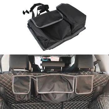 Oxford Cloth Auto Seat Back Pocket Rear Seat Storage Bag Голям капацитет Car Backseat Trunk Организатор за кола Камион SUV Van