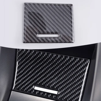  Интериор на автомобила Вътрешна централна конзола Панел за съхранение Капак Формоване Trim Decor Decal Fit за Acura TL 2009-2013 2014 въглеродни влакна