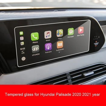 Защитно фолио от закалено стъкло за Hyundai 2020 Palisade Kona Sonata DN8 GPS навигационен екран Стоманен контрол на LCD екран