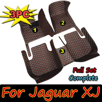 Стелки за кола за Jaguar XJ X351 2010~2019 5-местен издръжлив кожен мат против мръсни подложки Килим Авто интериорни части Аксесоари за кола