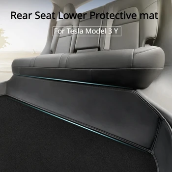  Автомобилна задна седалка Долна защитна подложка за Tesla Model 3 Y Full Surround възглавница протектор против мръсен ритник подложка кожени аксесоари