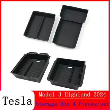 За Tesla Model 3 Highland Armrest Storage Box Center Console Organizer 2024 Интериорни аксесоари за автомобили