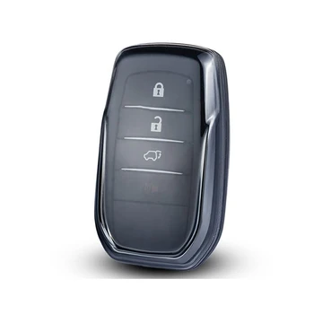 Стилен черен прозрачен ключодържател за Toyota за Sienna за Venza за Hilux Надстройте външния вид на ключа си