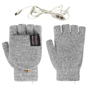 1Чифт отопляеми ръкавици USB електрически ръкавици отопляеми ръкавици топла ръкавица за писане