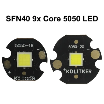 SFN40 9x ядро 3V 25A 5200 лумена SMD 5050 LED излъчвател на KDLITKER DTP мед MCPCB фенерче DIY топчета ултра мощност 0