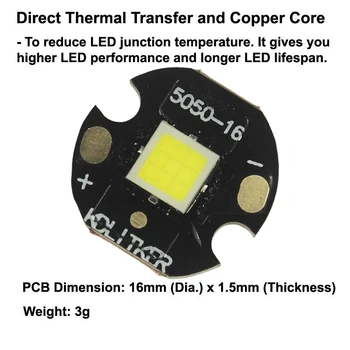 SFN40 9x ядро 3V 25A 5200 лумена SMD 5050 LED излъчвател на KDLITKER DTP мед MCPCB фенерче DIY топчета ултра мощност 2