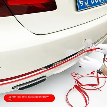 Автомобилна самозалепваща декорация Ленти против сблъсък Врати на тялото Заден багажник Въглеродни влакна Сблъсък против надраскване