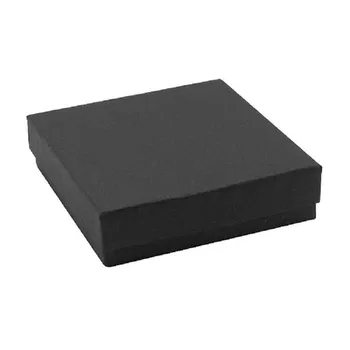 100 бр. Памучен пълнеж матово черен цвят бижута подарък и дребно кутии 3.5 х 3.5 х 1 инч размер