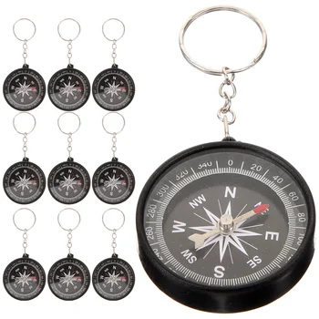 12 бр. Пиратски компас с ключодържател компас ключодържател ключодържател чанта висулка чанта бижута деца подаръци (черен)