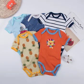 Новородени бебешки дрехи мек памук потребителски печат дизайни бебета бебешки ританки
