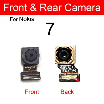 Предна задна камера за Nokia 5 6 7 X5 X6 X7 5.1 6.1 7.1 Plus 2018 Samll голяма основна камера Flex кабел ремонт части 4