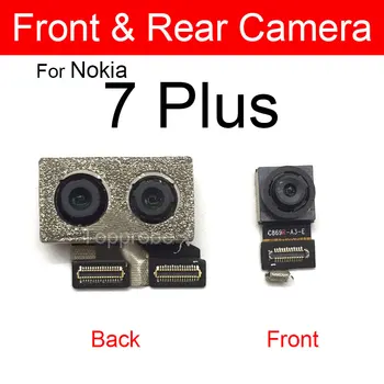 Предна задна камера за Nokia 5 6 7 X5 X6 X7 5.1 6.1 7.1 Plus 2018 Samll голяма основна камера Flex кабел ремонт части 5