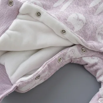 Есен и зима плюс кадифе бебе деца пълзящи памук бебешки дрехи бебешки ританки 3
