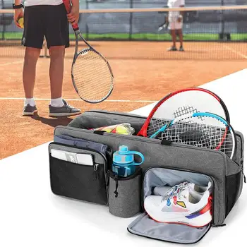 Тенис чанта тенис голяма пазарска чанта за рамо Raquet превозвач за топки туршия-гребла бадминтон ракети тенис подарък чанти 3