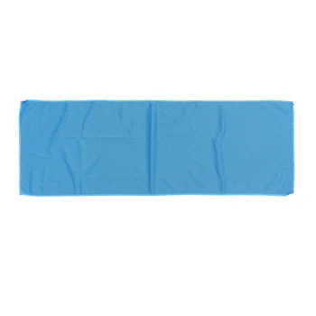 микрофибърна студена кърпа лед шал врата охладител за спортна йога 28x83cm (светло синьо)