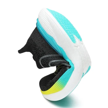 Безплатни гъвкави външни мъжки спортни обувки платформа светеща светлина тегло омекотяване окото дишаща бягане джогинг тенденция маратонки 4