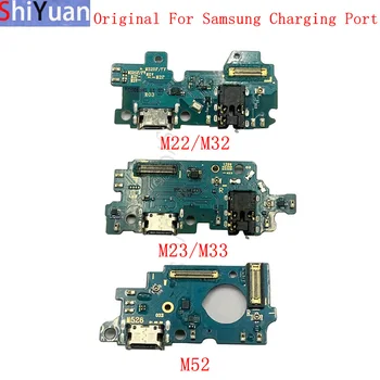 Оригинален USB порт за зареждане конектор платка Flex кабел за Samsung M22 M225 M23 M236 M32 M325 M33 M336 M52 M53 резервни части