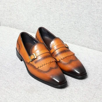 Последен дизайн мокасини ежедневни обувки за мъже черен кафяв подхлъзване маратонки конски обувки луксозна мъжка доставка 38-46