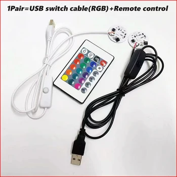 Вход DC5V ниско напрежение цветен градиент LED RGB светлинна платка с черен или бял USB превключвател Кабел и дистанционно управление