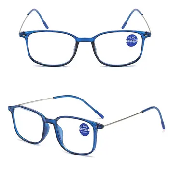 Мъже Очила за четене HD жени Очила против синя светлина Очила с пълна рамка Ултра тънък PC материал Очила Очила