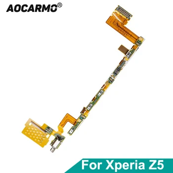 Aocarmo За Sony Xperia Z5 E6683 E6653 E6633 Z5 Двойно включване / изключване на звука Бутон за камера Вибратор Flex кабел Бърза доставка