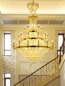Creative Style Crown Series Луксозен хотел Лоби Начало Всекидневна Кристален полилей Модерна LED полилей висулка лампа 1