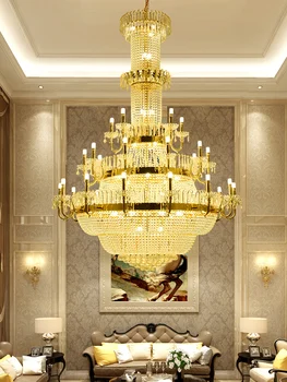 Creative Style Crown Series Луксозен хотел Лоби Начало Всекидневна Кристален полилей Модерна LED полилей висулка лампа 3