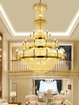 Creative Style Crown Series Луксозен хотел Лоби Начало Всекидневна Кристален полилей Модерна LED полилей висулка лампа 4
