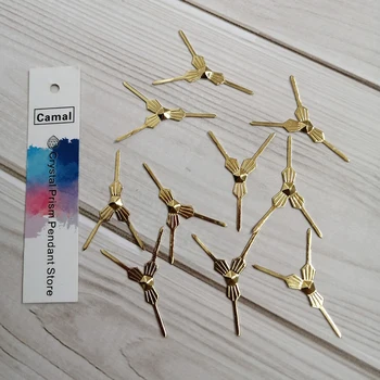 Camal 100pcs 29mm златна метална кука триъгълник папийонка щифтове кристални призми мъниста конектори полилей лампа част