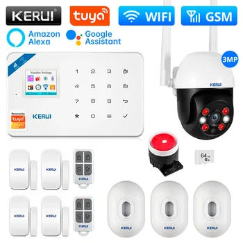 KERUI W181 Алармена система Централно устройство WIFI GSM аларма Tuya Smart Външен сензор за движение Поддръжка на крадци Alexa &Google APP Control