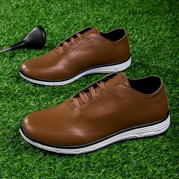 2024 Нови обувки за голф за двойки Марка Дизайнерски спортни обувки Мъжки антихлъзгащи голф тренировки Мъж Черна бяла обувка за ходене Мъжки 1