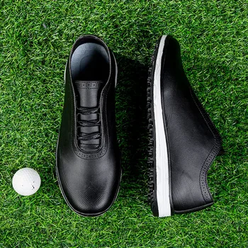 2024 Нови обувки за голф за двойки Марка Дизайнерски спортни обувки Мъжки антихлъзгащи голф тренировки Мъж Черна бяла обувка за ходене Мъжки 2
