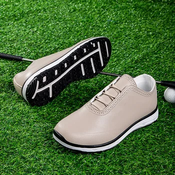 2024 Нови обувки за голф за двойки Марка Дизайнерски спортни обувки Мъжки антихлъзгащи голф тренировки Мъж Черна бяла обувка за ходене Мъжки 3
