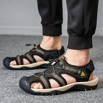 Мъжки обувки 2023 Летни мъжки сандали плюс размер модни сандали за ежедневни маратонки Външни плажни водни чехли Sandalias Hombre