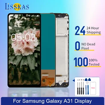 Оригинален AMOLED дисплей за Samsung Galaxy A31 A315 A315F A315DS A315G A315N LCD сензорен екран дигитайзер събрание подмяна