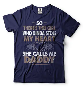 Мъжка тениска на татко Тя ме нарича татко риза дъщеря татко тениска баща